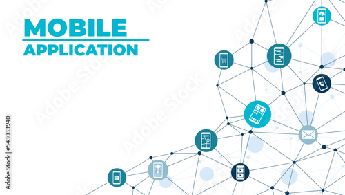 Concept for mobile apps, Flat design vector illustration.