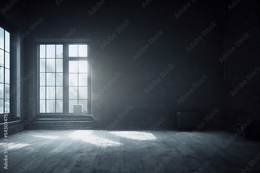 Leeres Apartment Zimmer mit Fenster, 3D Hintergrund Illustration
Leeres Apartment Zimmer mit Fenster, 3D Hintergrund Illustration