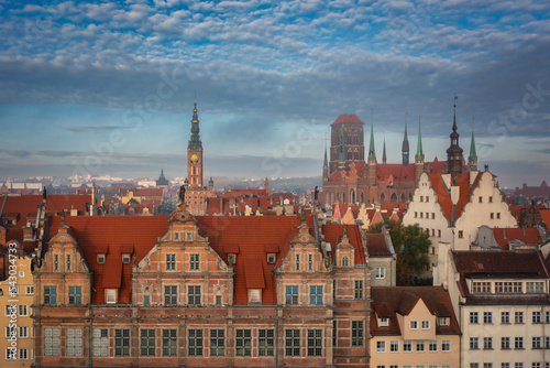 Wallpaper Mural The Main Town of Gdansk at autumn, Poland Torontodigital.ca