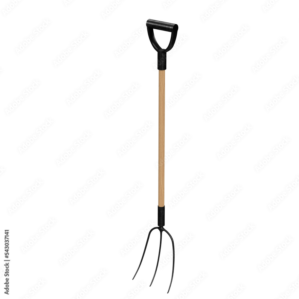 3d rendering illustration of a three tined pitchfork 3d rendering illustration of a three tined pitchfork