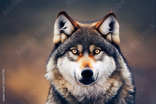 Grauer Wolf in Tundra 01