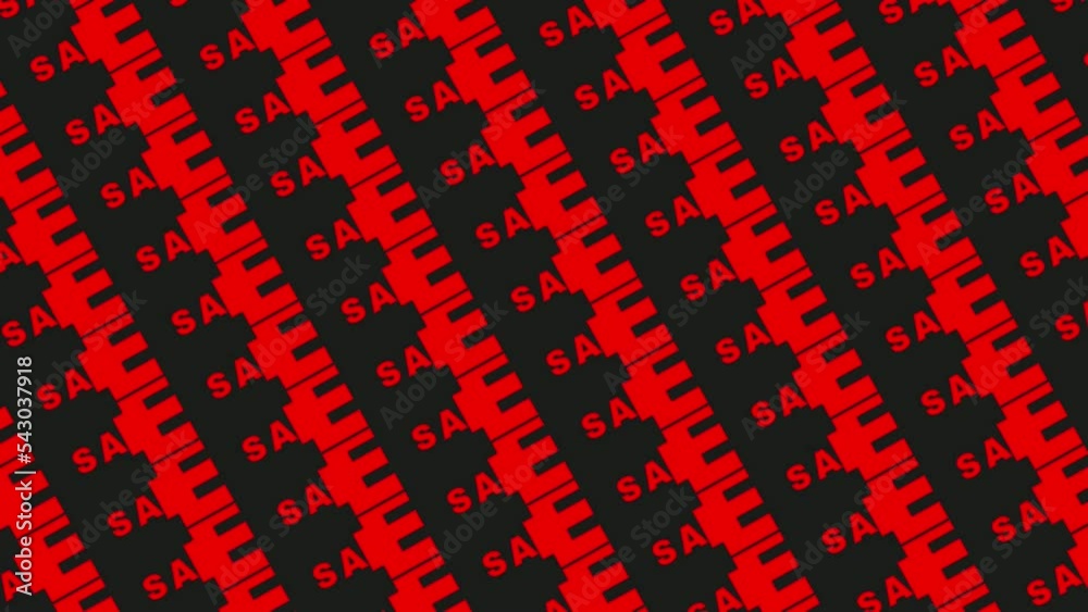 Red sale text message animation motion graphic background. Sale words animated modern dynamic banner design on black background. video footage. Red sale text message animation motion graphic background. Sale words animated modern dynamic banner design on black background. video footage.