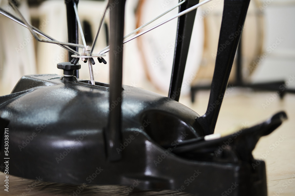 external mechanism of the base of a kettledrum Stock Photo Adobe Stock