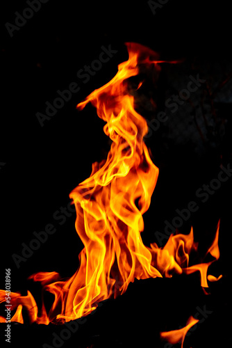 Fire blaze. Abstract blaze, fire on a black background, flame texture for banner, background and textured