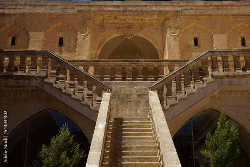 old post office stairs in mardin photo
