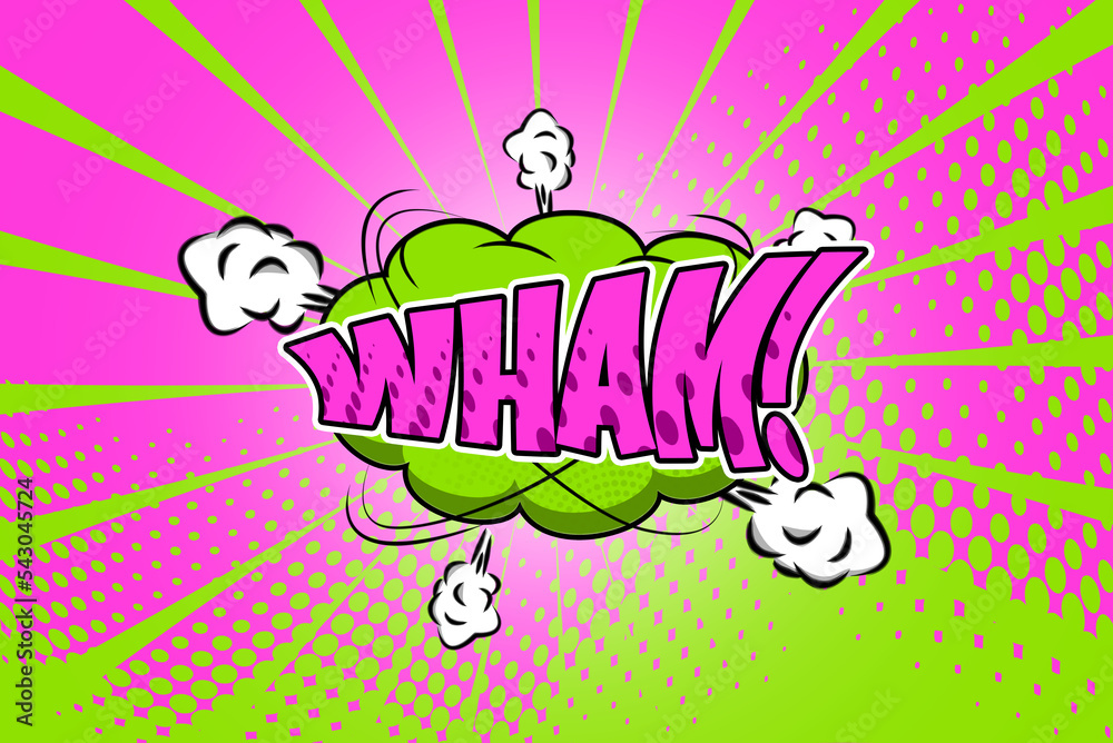Fototapeta premium Wham! Comic Style Bubble Graffiti Lettering 