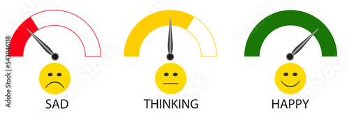 risk indicator with statements.
Feedback idea concept.
