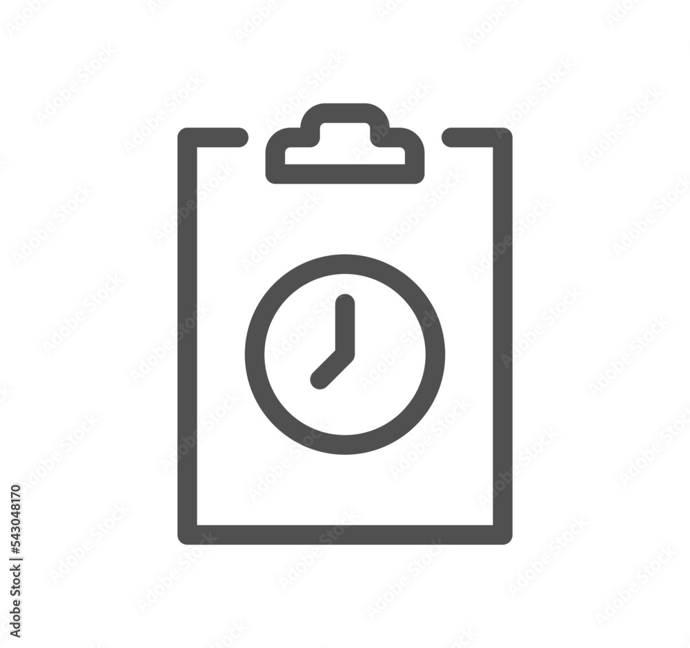 Timer and clock icon outline and linear vector. Timer and clock icon outline and linear vector.