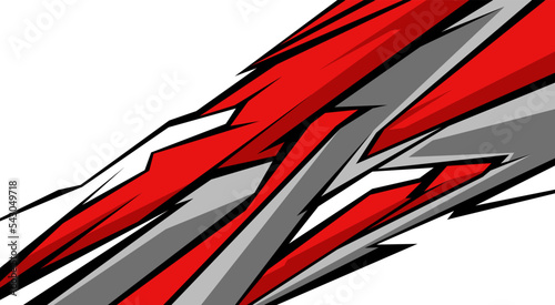 Side body graphic sticker. Abstract racing design concept. Car decal wrap design for motorcycle, boat, truck, car, boat and more. Vector eps 10.