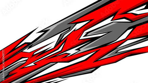 Side body graphic sticker. Abstract racing design concept. Car decal wrap design for motorcycle, boat, truck, car, boat and more. Vector eps 10.