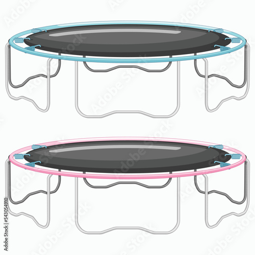 trampoline vector illustration.