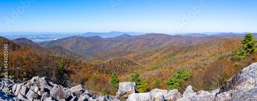 The Shenandoah National Park Seen from Black Rock Summit on an Autumn Day photo
