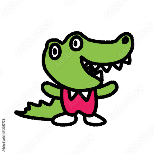 green crocodile character design isolated   graphic design for presentation  marketing  art  illustration  t-shirt design  cartoon  comic  advertising  online media