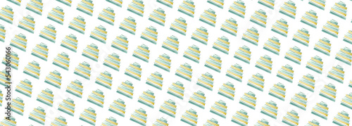 Green watercolor tree pattern. Summer flora background. Beautiful plant illustration. Sketch texture hand drawing art. Fir woods aquarelle card. Design pine elements. Isolated background