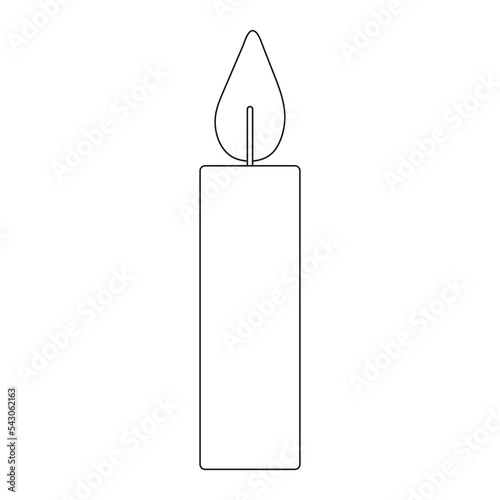 simple long black line candle 