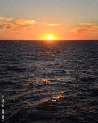 The midnight sun seascape Norway, Arctic Circle