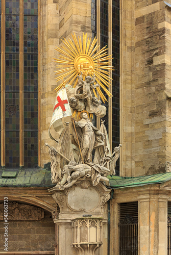 Chair of St. John of Capistrano - patron of jurists. Vienna, St. Stephen's Cathedral. Gothic statue