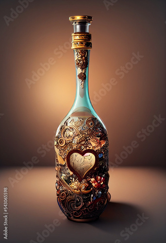 Concept art illustration of magical elixir of love photo