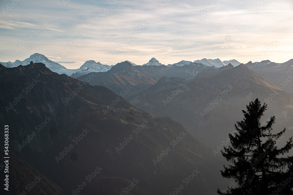 View of the Interlaken mountains