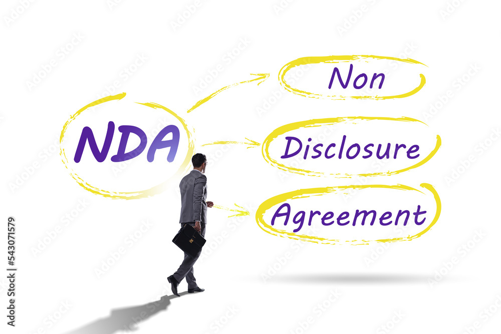 Non disclosure agreement concept with business people Non disclosure agreement concept with business people