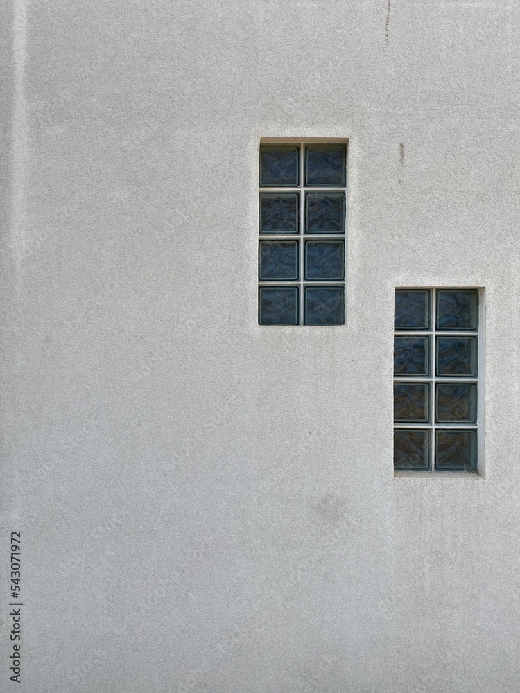 Two white wall windows compositions Two white wall windows compositions