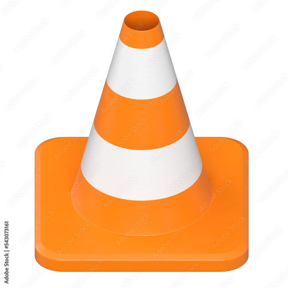 3d rendering illustration of a traffic cone 3d rendering illustration of a traffic cone