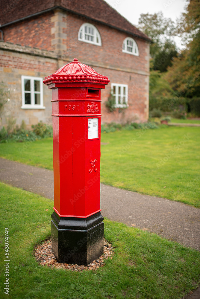 red old post box in England, Great Britain red old post box in England, Great Britain