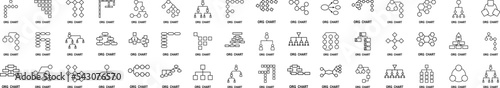 Org chart icons collection vector illustration design