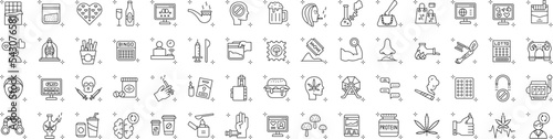 Addictions icons collection vector illustration design