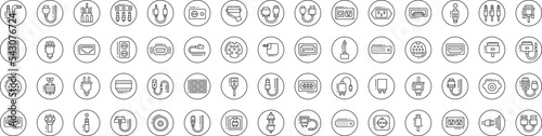 Connectors & cables icons collection vector illustration design