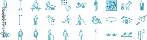 Disabled icons collection vector illustration design