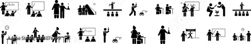 Enrichment program for school icons collection vector illustration design