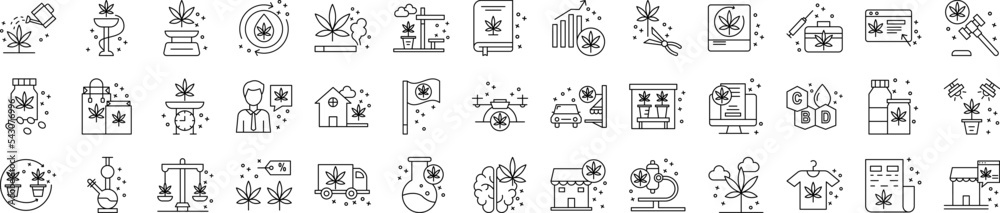 Marijuana icons collection vector illustration design