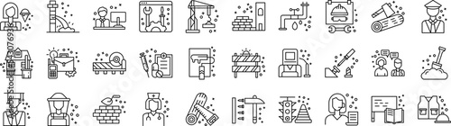 Labour day icons collection vector illustration design