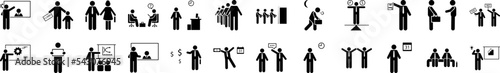 Jobless icons collection vector illustration design