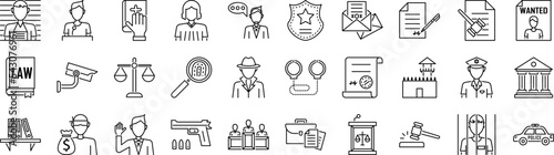 Legal services icons collection vector illustration design