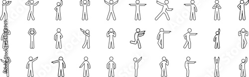 Man pointing finger icons collection vector illustration design