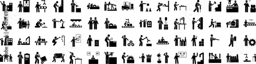 Manufacturing icons collection vector illustration design