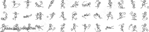 Soccer in action icons collection vector illustration design