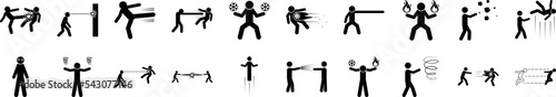 Special human powerful icons collection vector illustration design