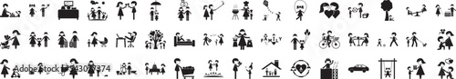 Family icons collection vector illustration design