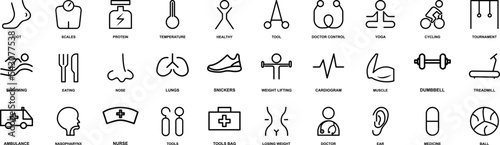 Web health icons collection vector illustration design