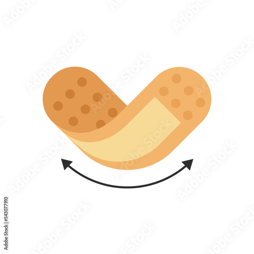 flexible bandage plaster element vector illustration concept design template