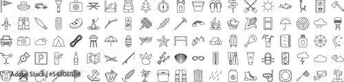 Camping icons collection vector illustration design
