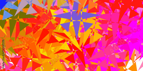 Light Multicolor vector backdrop with chaotic shapes.