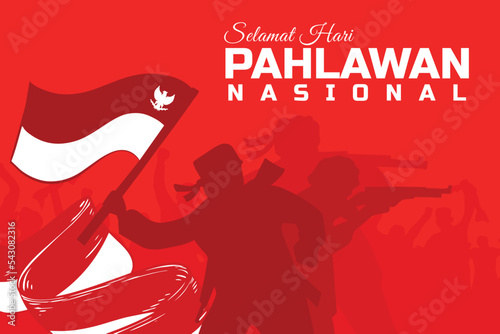 indonesian hero silhouette design 10 november