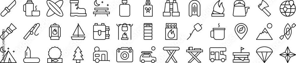 Camping icons collection vector illustration design Camping icons collection vector illustration design