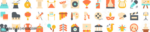 Cultural activities icons collection vector illustration design