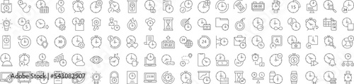 Time and clock icons collection vector illustration design