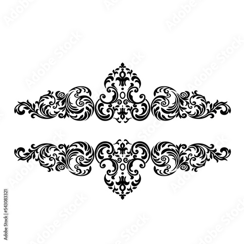 Oriental vector damask patterns for greeting cards and wedding invitations.